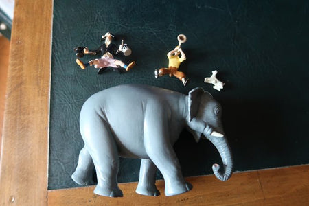 Statuette Moulinsart - Les cigares du Pharaon - Tintin et L'éléphan