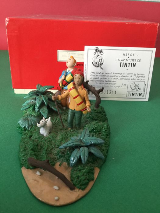 Tintin, Milou et Zorrino dans la jungle - Le temple du soleil