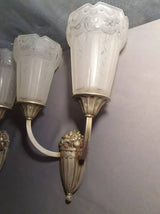 superbe! paire appliques lampe murale art deco 1930