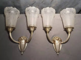 superbe! paire appliques lampe murale art deco 1930