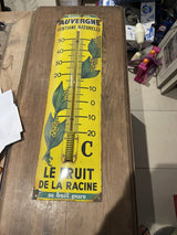 PLAQUE ÉMAILLÉE THERMOMÈTRE  AUVERGNE GENTIANE NATURELLE