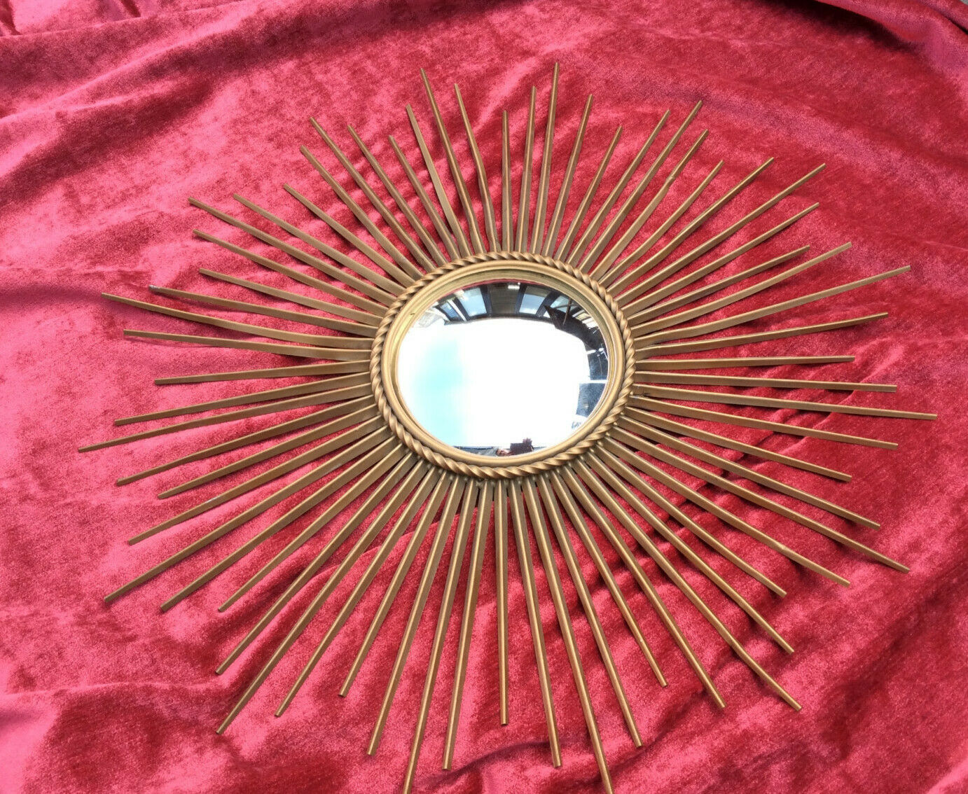 RARE GRAND MIROIR SOLEIL OEIL
