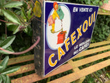 plaque émaillée double face "CAFEXQUI"