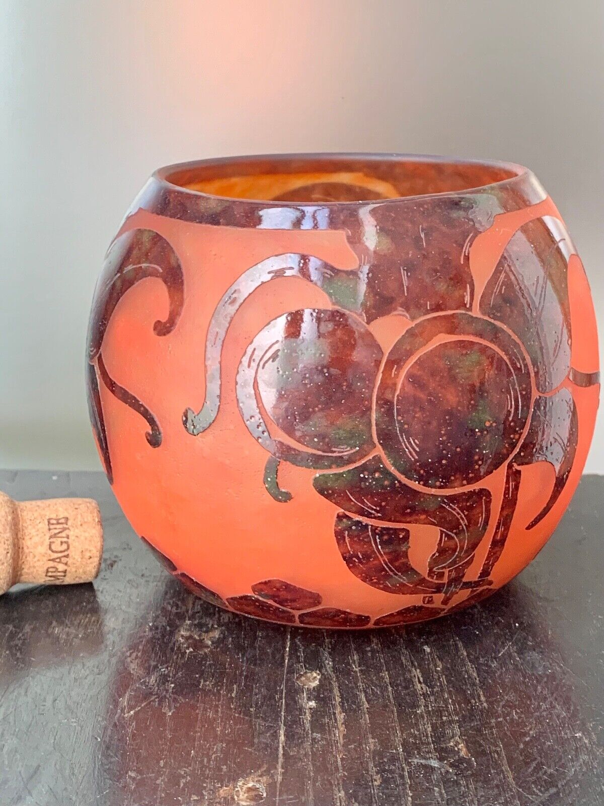 Vase pâte de verre Art Déco