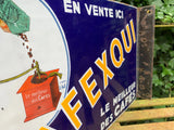 plaque émaillée double face "CAFEXQUI"
