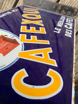 plaque émaillée double face "CAFEXQUI"