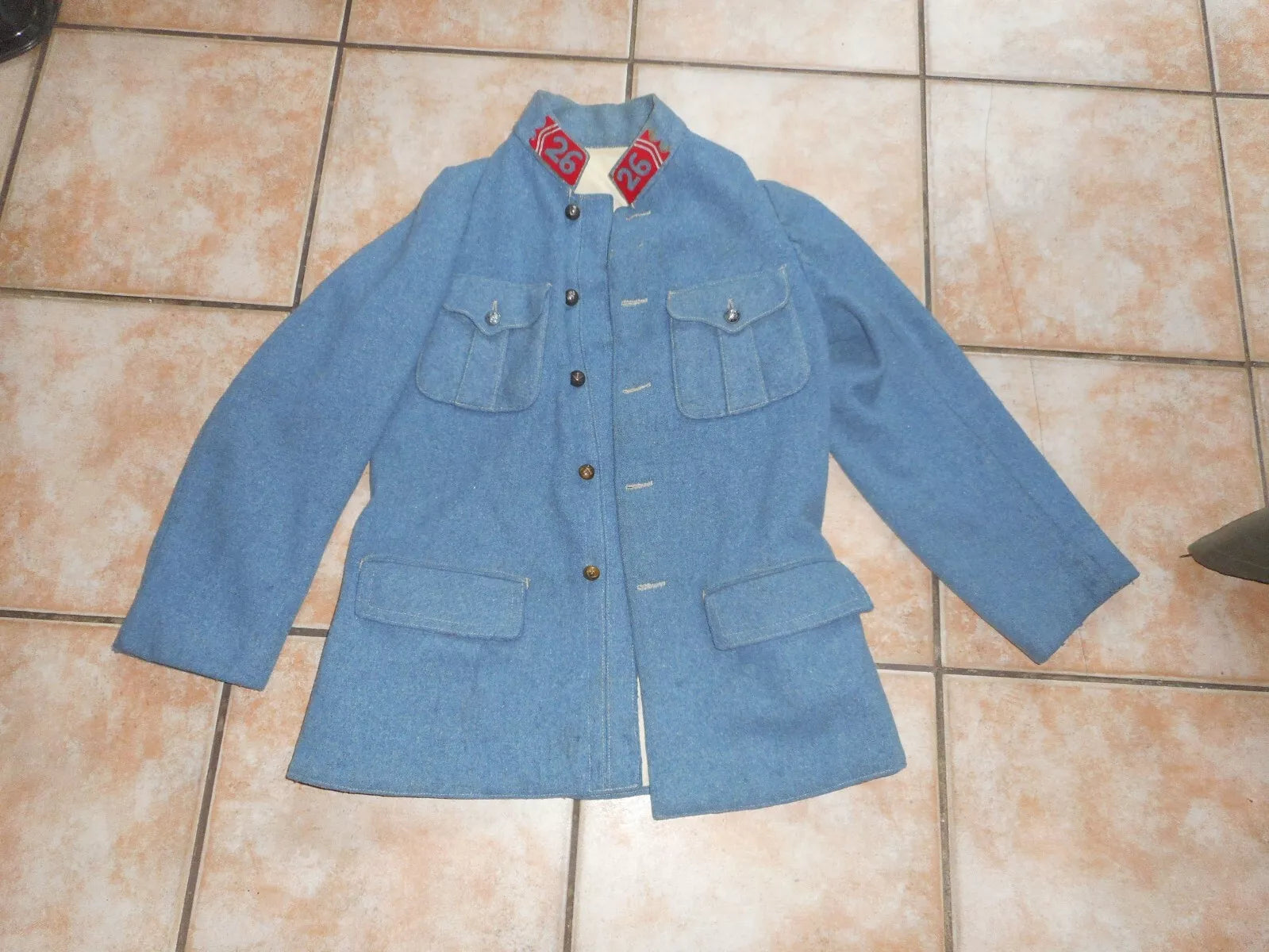 VAREUSE S/OFF MLE 1915 POILU BLEU HORIZON DU 26 RGT ARTILLERIE