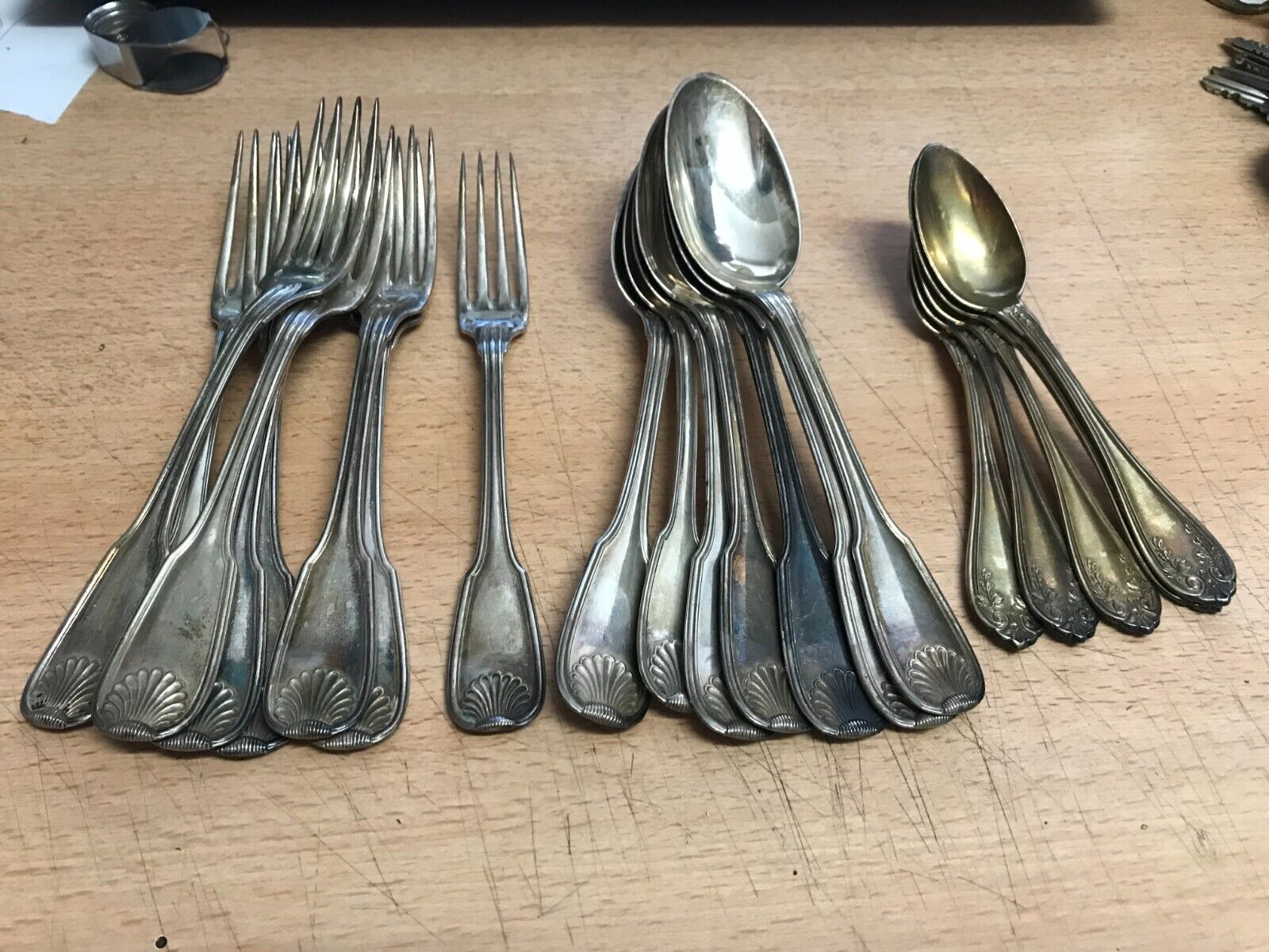lot de couvert en argent massif poinçon minerve 1er 936 grammes