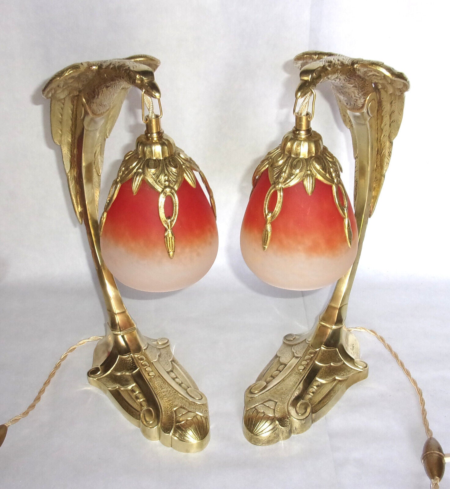 paire de Lampes en Bronze Art Déco