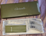 CHRISTOFLE Boîte 12 fourchettes métal argenté modèle RUBANS L=20,5 cm