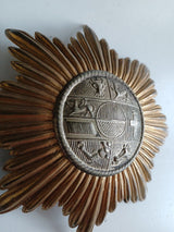 Rare PLAQUE INSIGNE CASQUE A POINTE HELMET MECKLENBURG STRELIG 1871-99