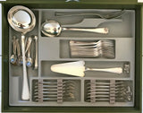 MENAGERE 144 PIECES METAL ARGENTE COFFRET ETAT PROCHE NEUF