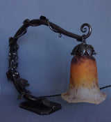 Lampe fer forgé Art Deco Art Nouveau Tulipe Daum