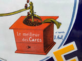 plaque émaillée double face "CAFEXQUI"