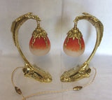 paire de Lampes en Bronze Art Déco