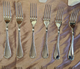 CHRISTOFLE Boîte 12 fourchettes métal argenté modèle RUBANS L=20,5 cm