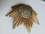 Rare PLAQUE INSIGNE CASQUE A POINTE HELMET MECKLENBURG STRELIG 1871-99
