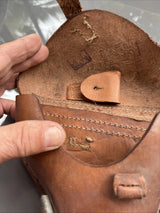 Etui Holster en cuir rigide pour LUGER P08 ( P 08 ) brun brown WW2