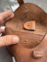 Etui Holster en cuir rigide pour LUGER P08 ( P 08 ) brun brown WW2
