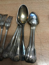lot de couvert en argent massif poinçon minerve 1er 936 grammes