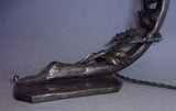 Lampe fer forgé Art Deco Art Nouveau Tulipe Daum