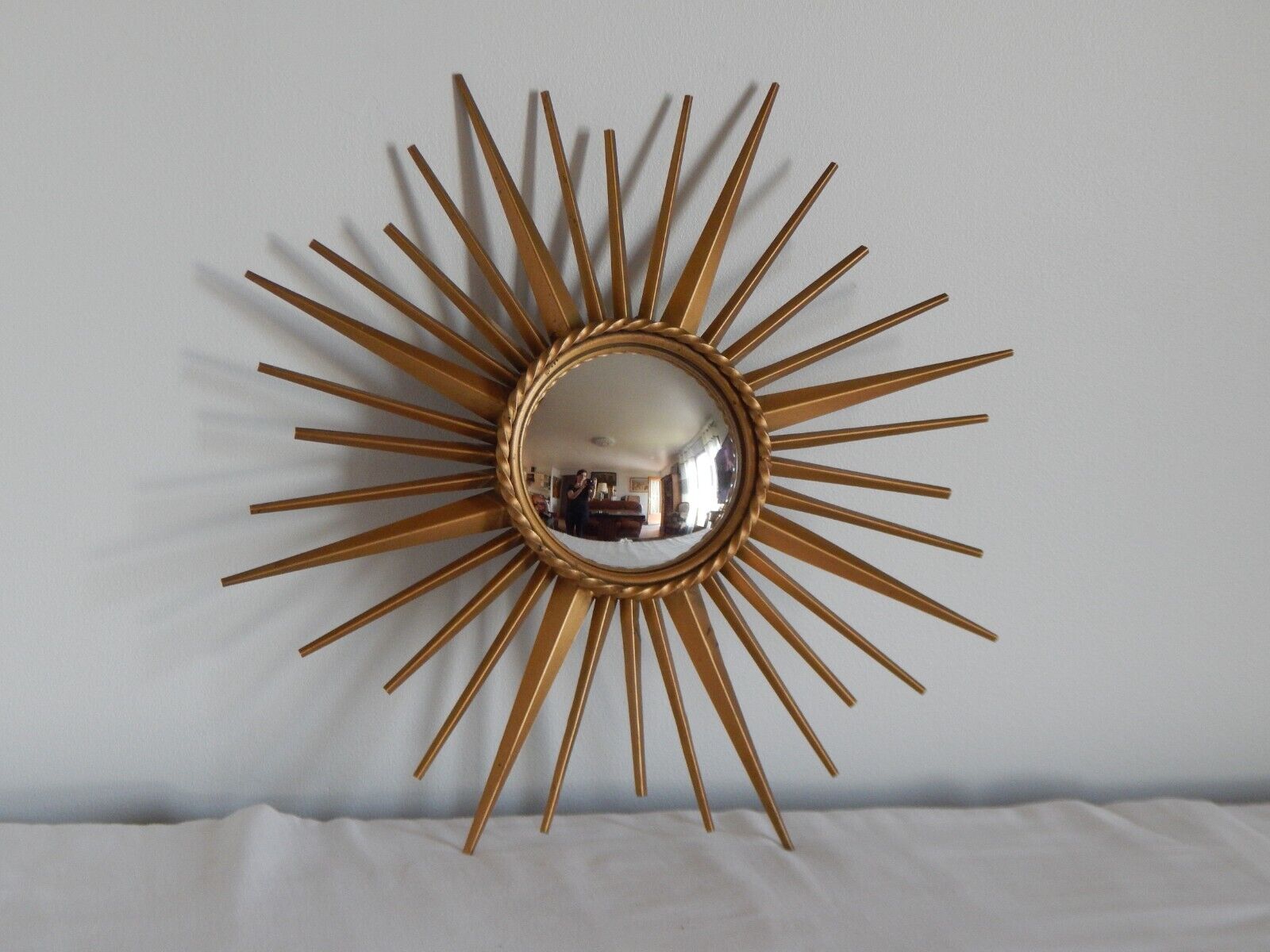 ANCIEN Grand MIROIR Soleil Mural