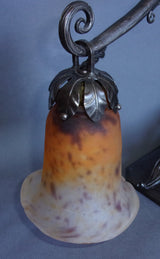 Lampe fer forgé Art Deco Art Nouveau Tulipe Daum