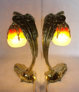 paire de Lampes en Bronze Art Déco