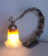Lampe fer forgé Art Deco Art Nouveau Tulipe Daum