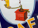 plaque émaillée double face "CAFEXQUI"