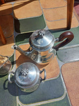 Argent Massif Têtard Frères Service Café 3 pièces Minerve Silber Silver