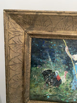Tableau ancien huile sur toile signé Michetti
