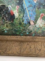 Tableau ancien huile sur toile signé Michetti