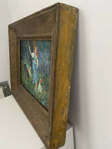 Tableau ancien huile sur toile signé Michetti
