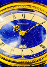 Réveil de table Jaeger-LeCoultre en lapis-lazuli doré